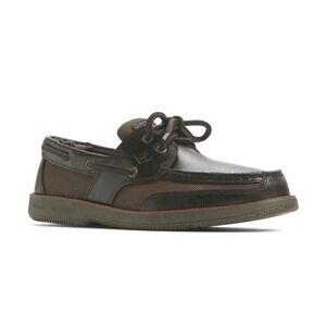 Sperry Men's Surveyor 2 Eye Boat Shoes Dark Brown Leather US Size 8.5M NEW! $110